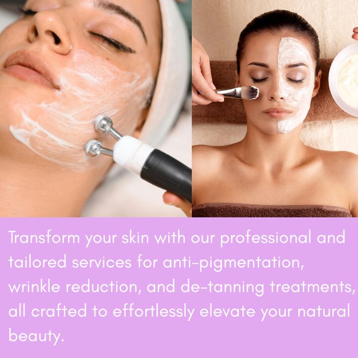transform your skin with our professional website development services, tailored for anti pigmentation, wrinkle reduction, and de tanning treatments, all crafted to effortlessly elevate your natur